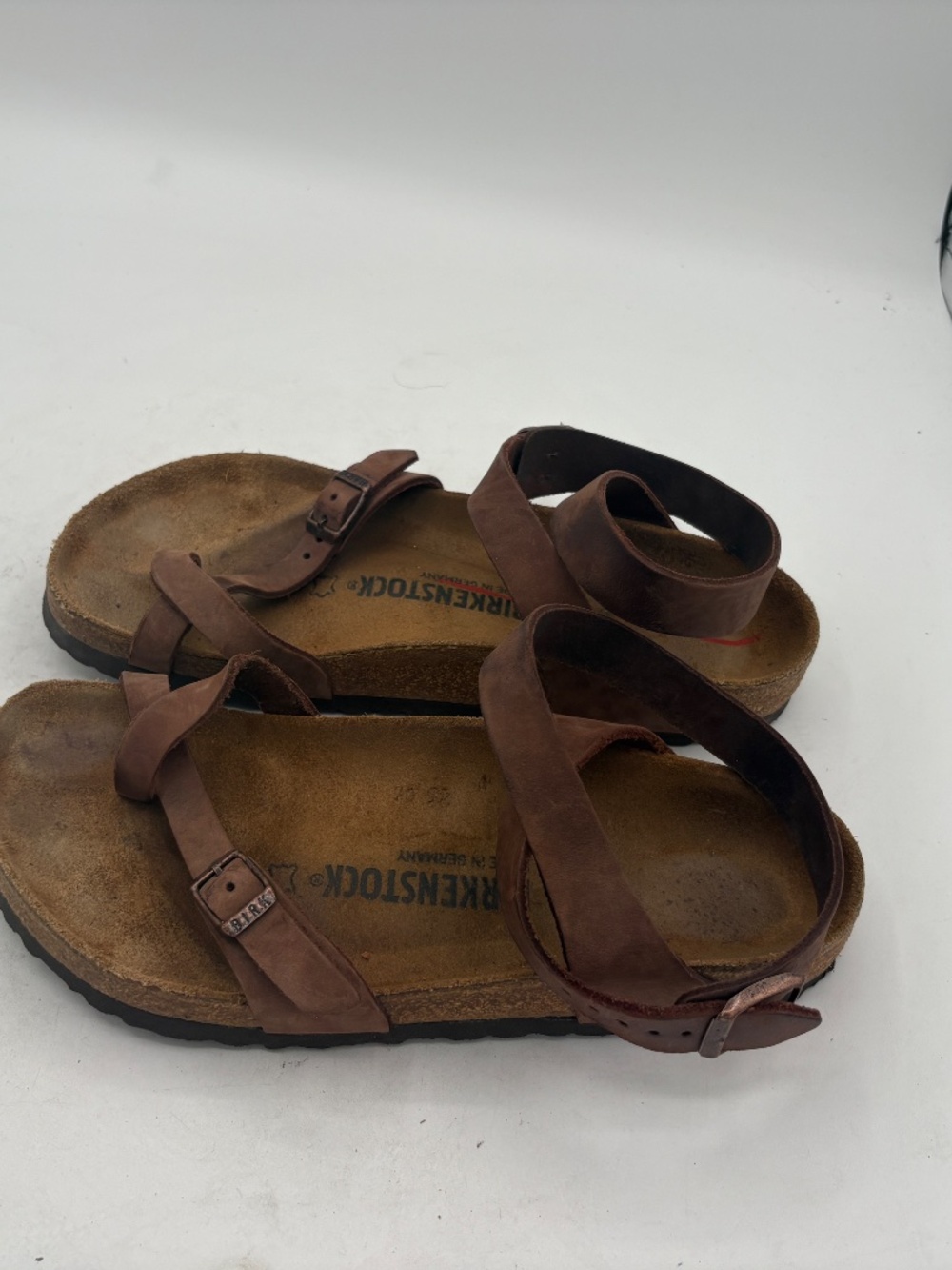 Birkenstock Yara Ankle Strap Sandals Brown Leather Bohemian EU 38- US 7.5-8 - Picture 5 of 15